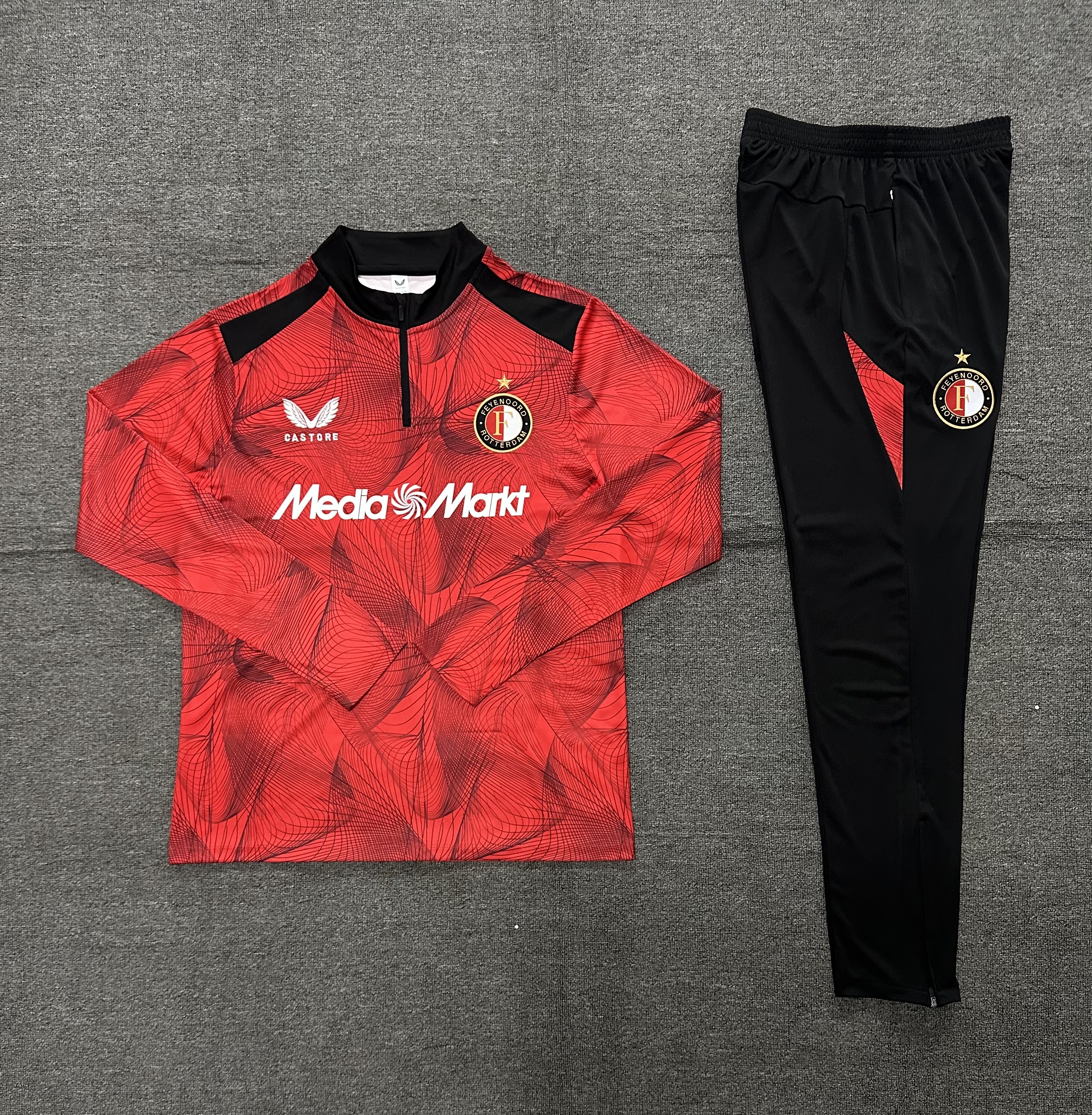 26/27 Feyenoord Black and Red Tracksuits