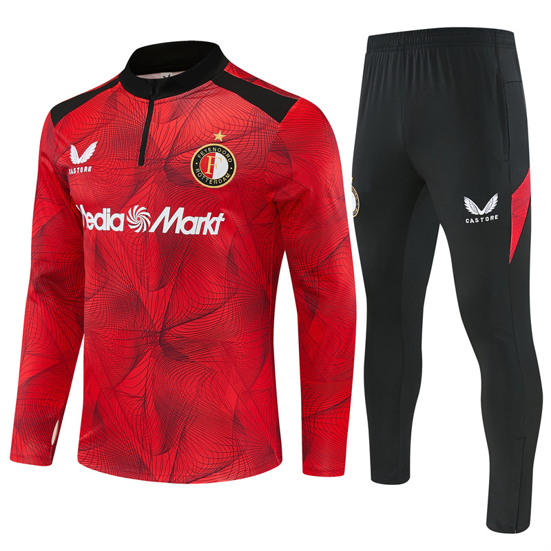 26/27 Feyenoord Black and Red Tracksuits