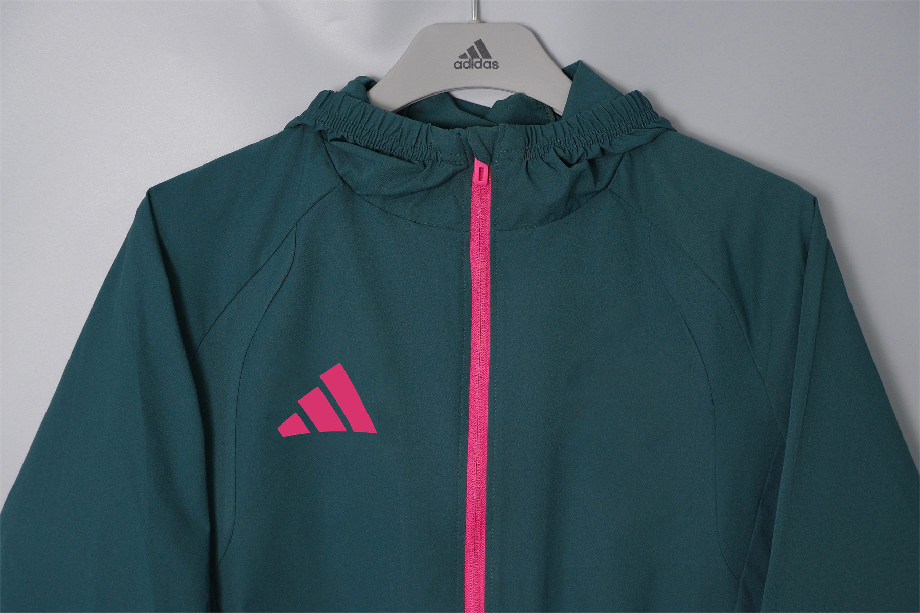 26/27 Adidas Dark Green Hooded Windbreaker