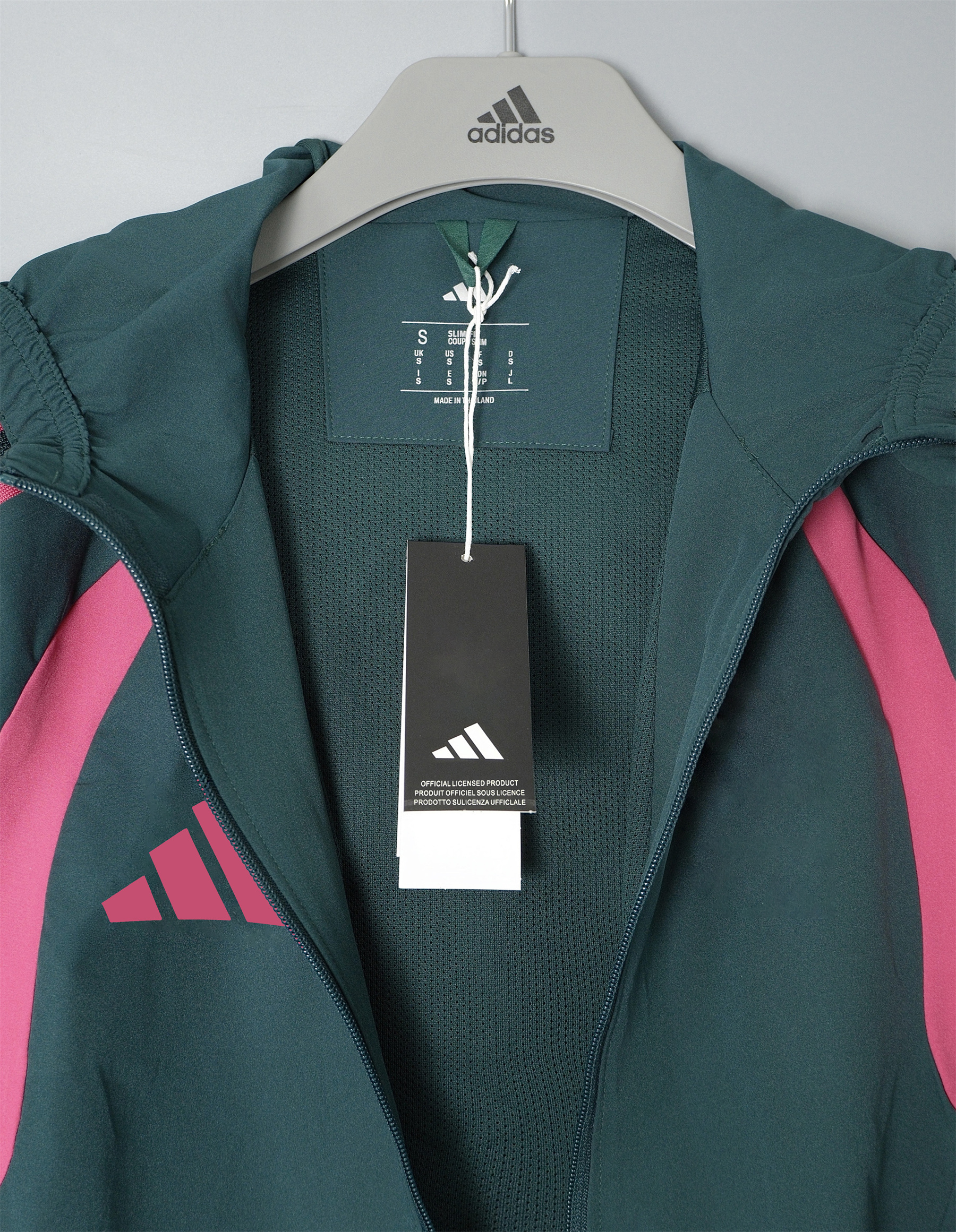 26/27 Adidas Dark Green Hooded Windbreaker