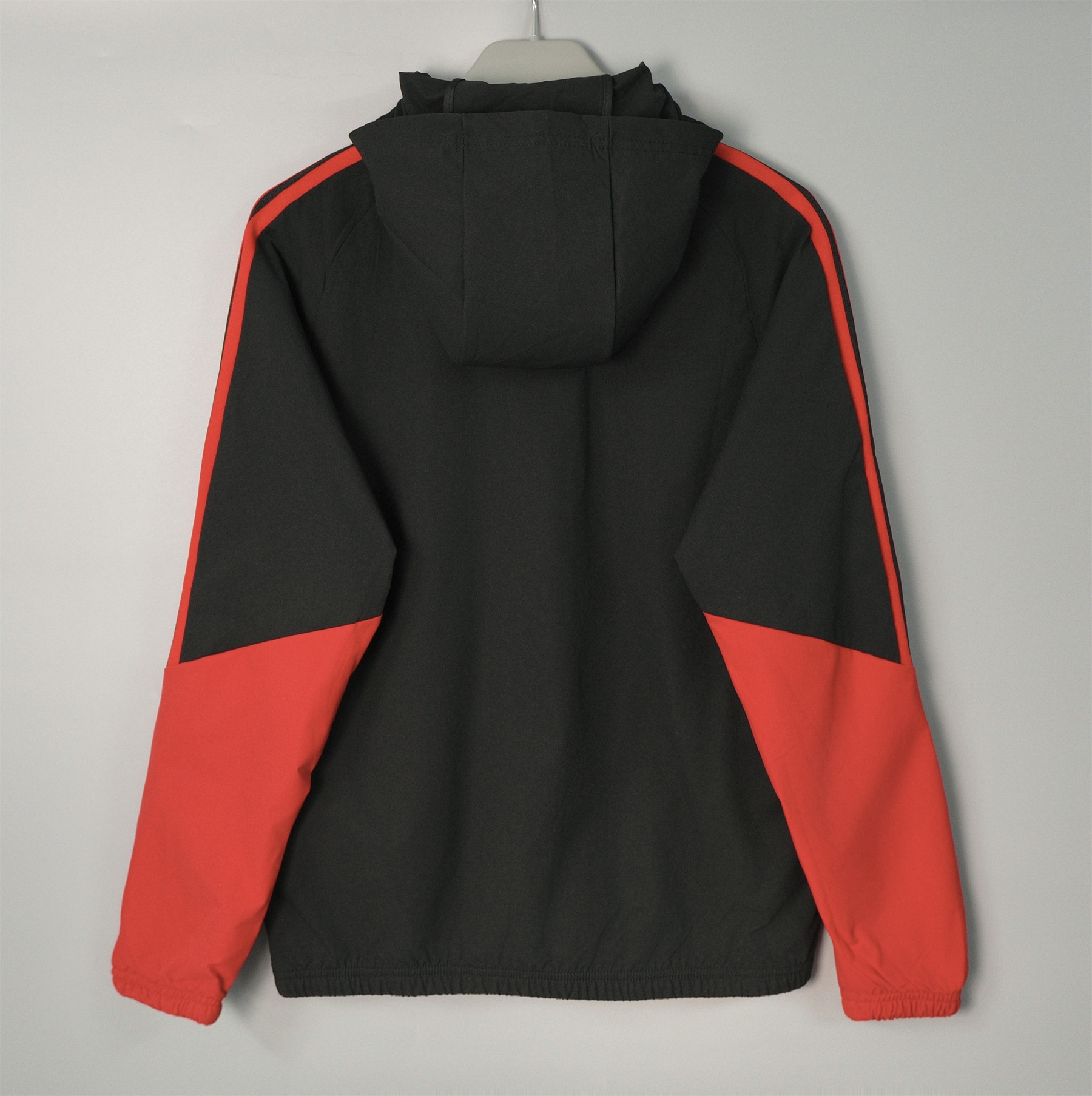 26/27 Adidas Black and Red Hooded Windbreaker