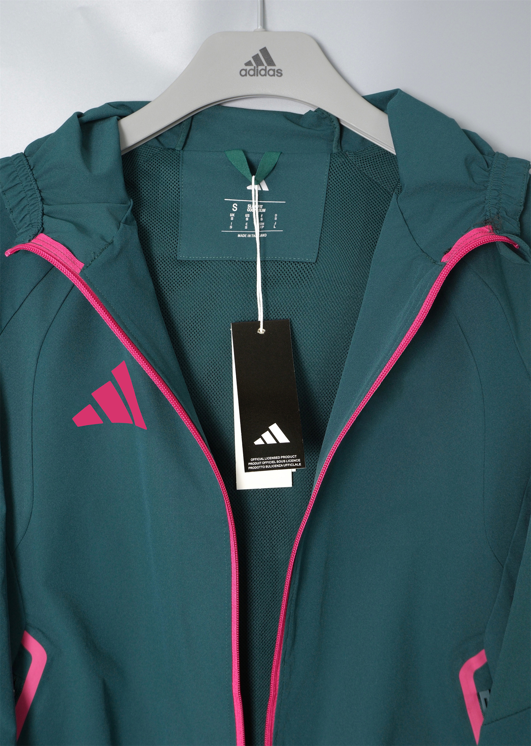 26/27 Adidas Dark Green Hooded Windbreaker