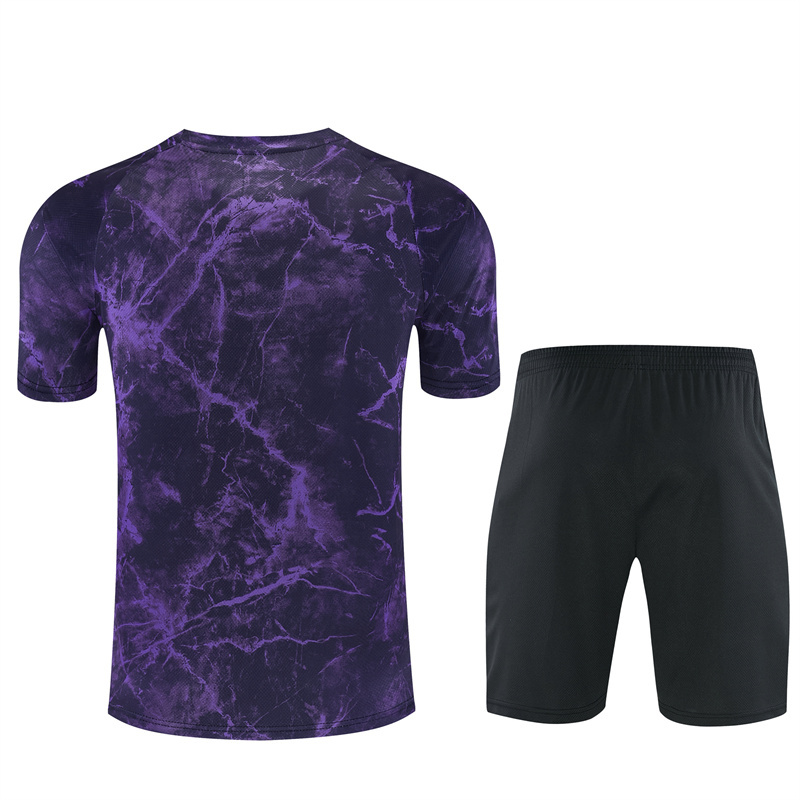 26/27 Barcelona Purple Camouflage Short Sleeve Tracksuits