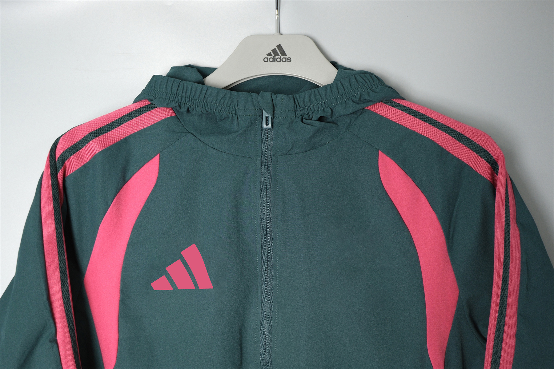 26/27 Adidas Dark Green Hooded Windbreaker