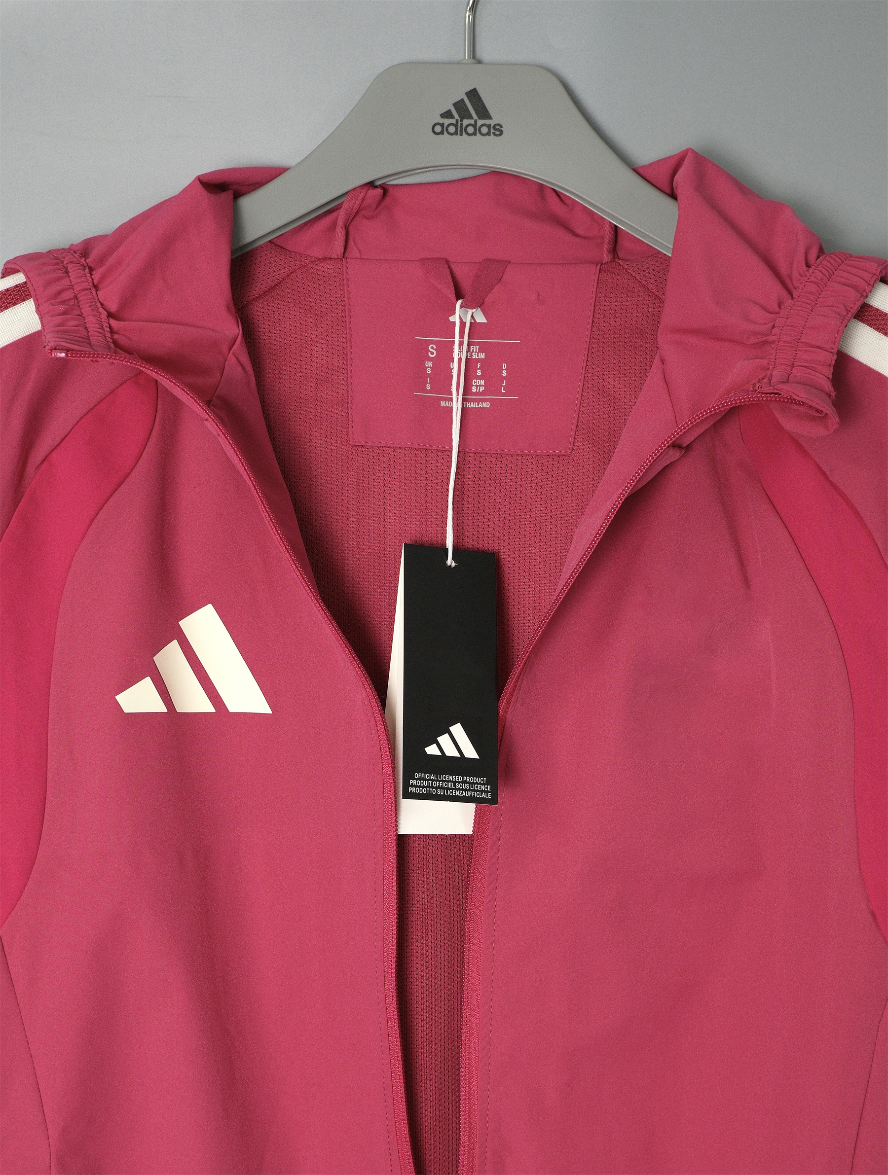 26/27 Adidas Fuchsia Hooded Windbreaker