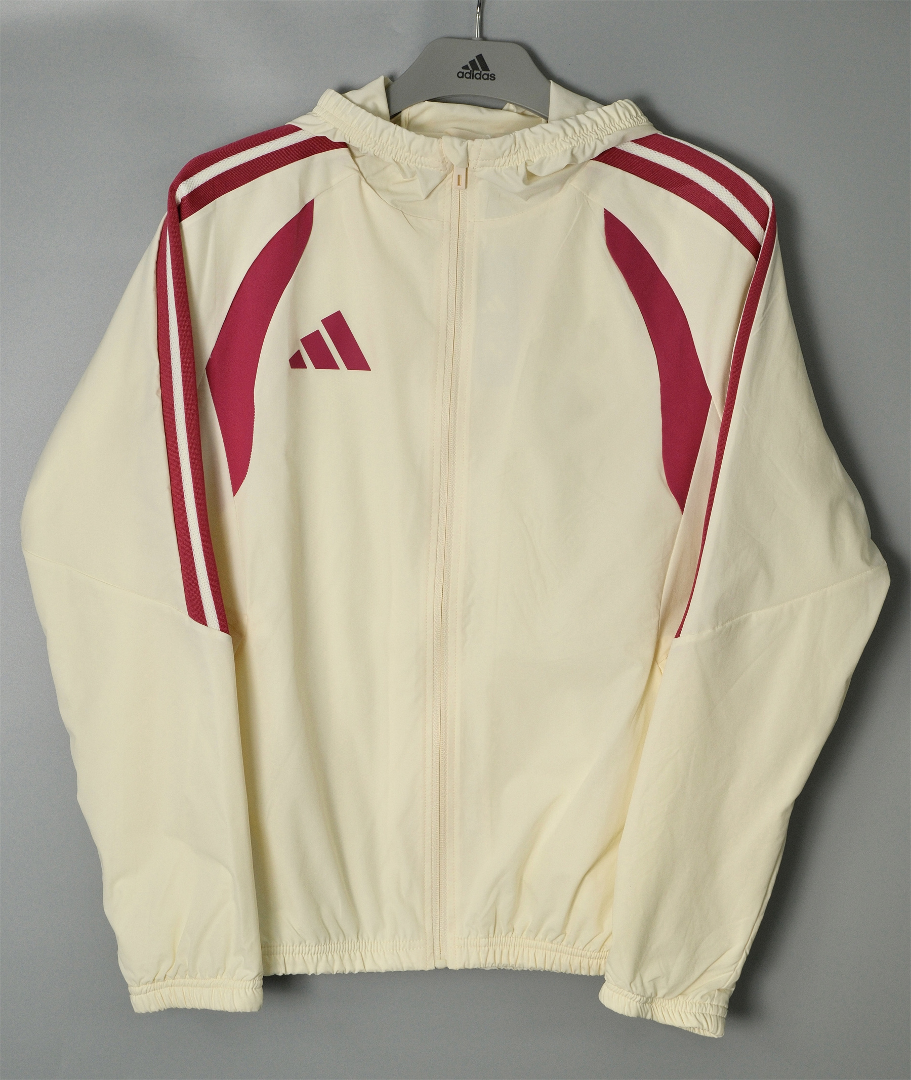 26/27 Adidas Beige Hooded Windbreaker