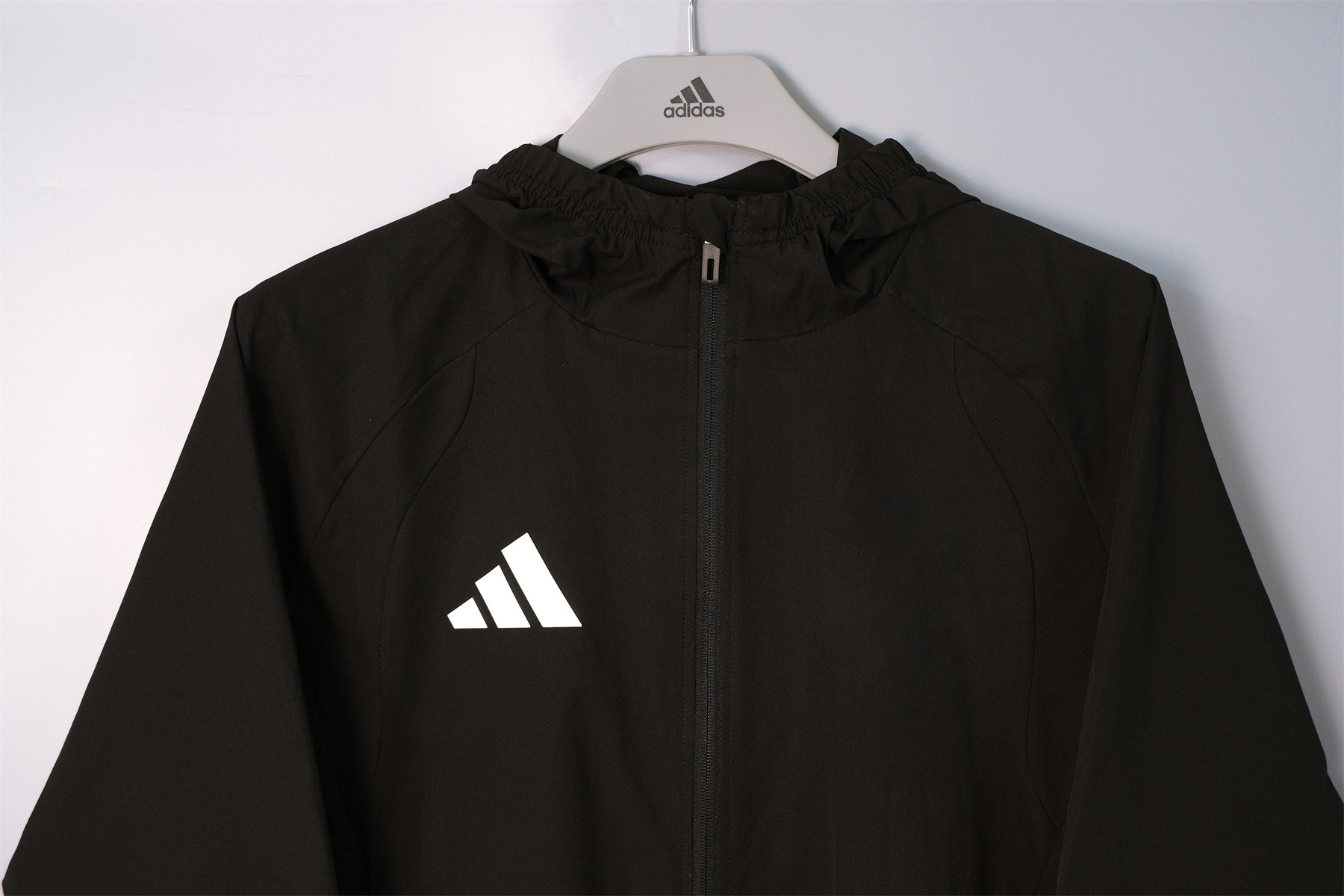 26/27 Adidas Black Hooded Windbreaker
