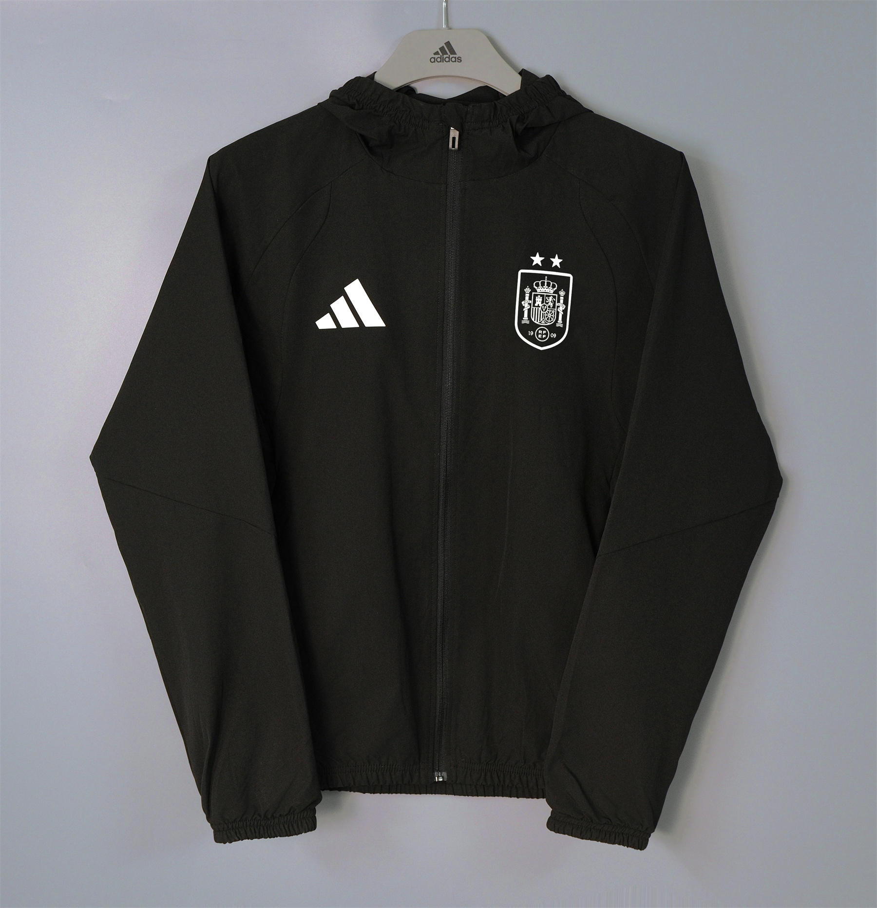 26/27 Spain Black Hooded Windbreaker