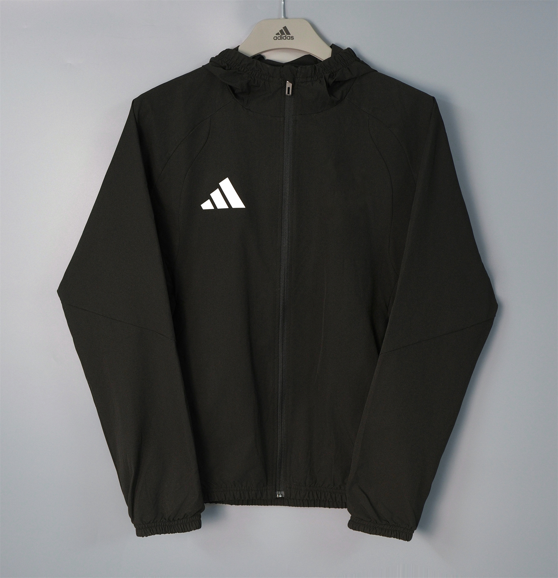 26/27 Adidas Black Hooded Windbreaker