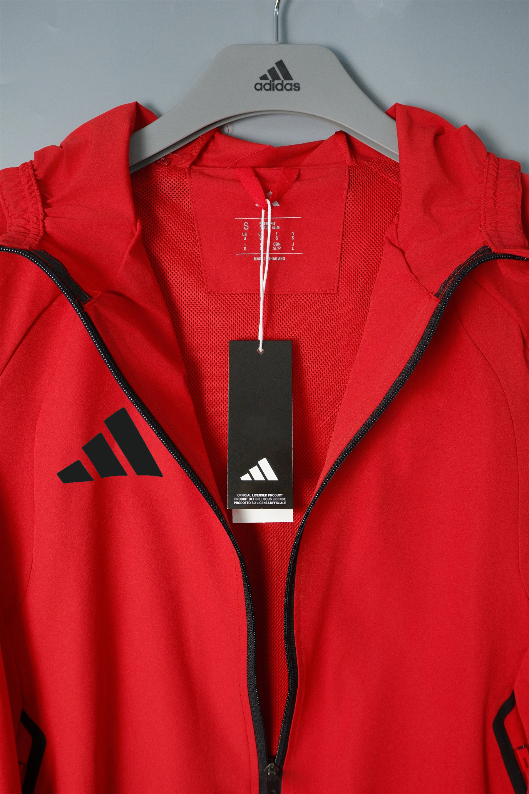 26/27 Adidas Red Hooded Windbreaker