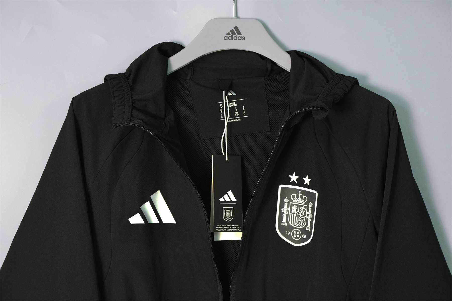 26/27 Spain Black Hooded Windbreaker