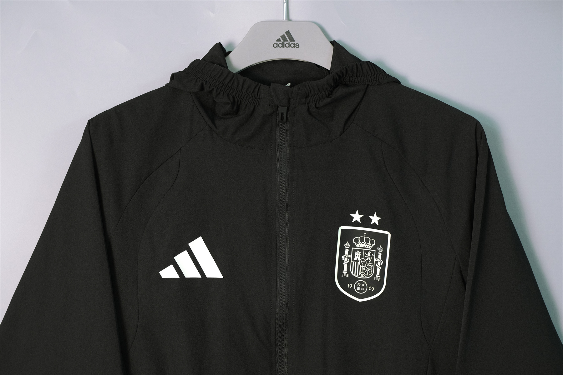 26/27 Spain Black Hooded Windbreaker