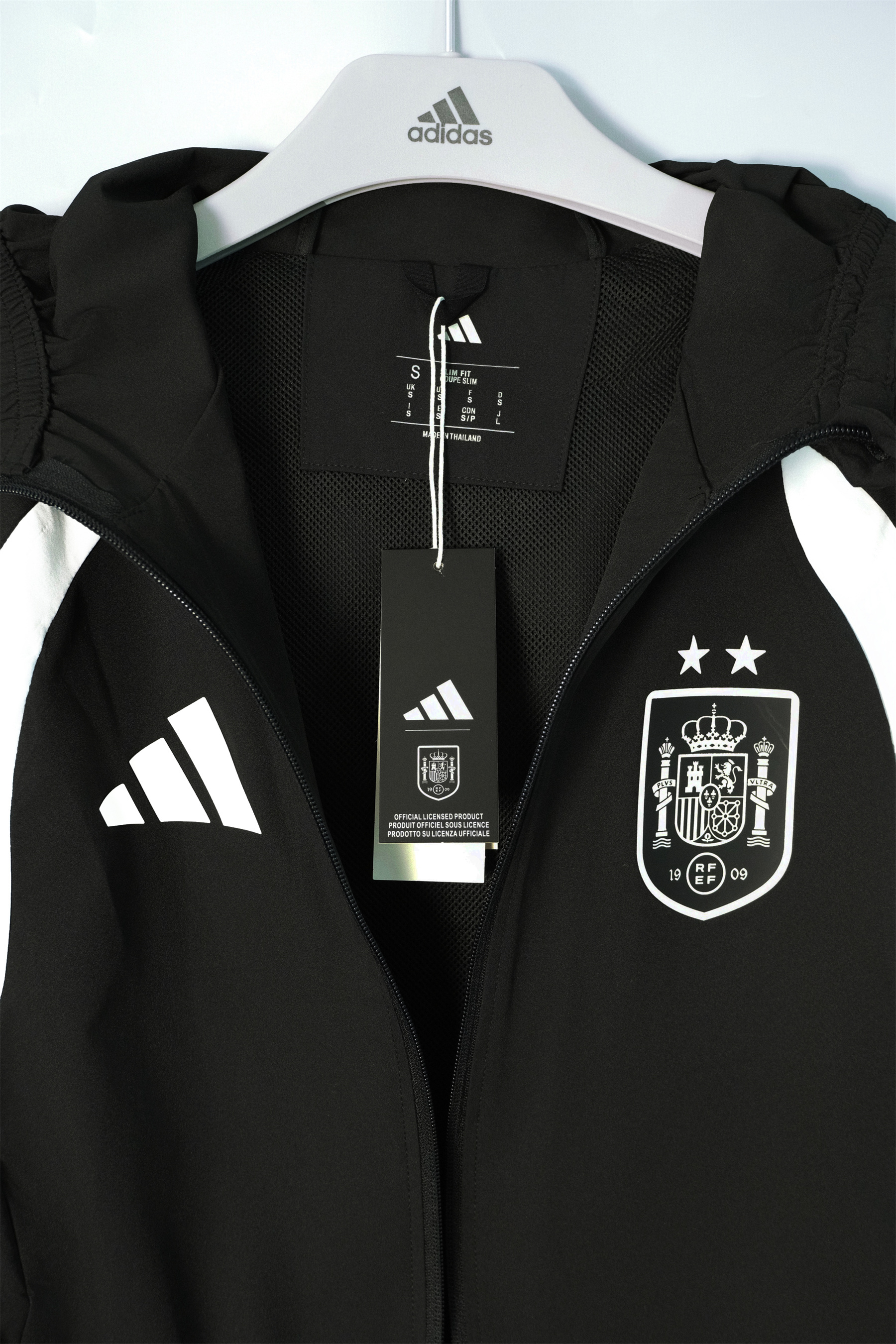 26/27 Spain Black Hooded Windbreaker