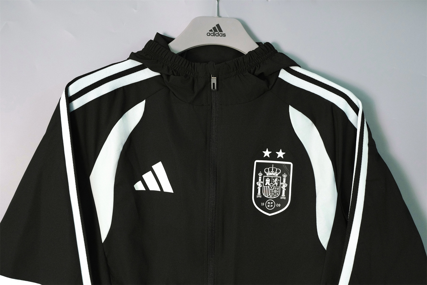 26/27 Spain Black Hooded Windbreaker