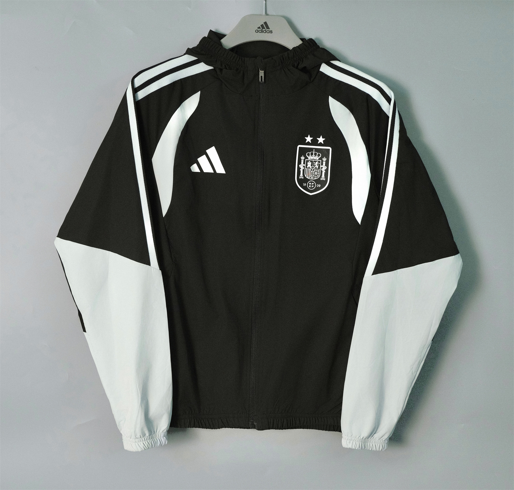26/27 Spain Black Hooded Windbreaker