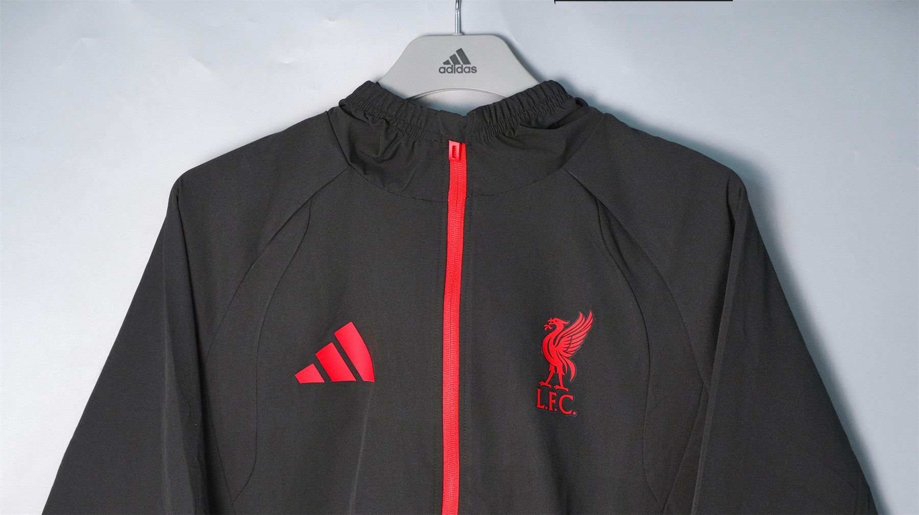 26/27 Liverpool Black and red Hooded Windbreaker