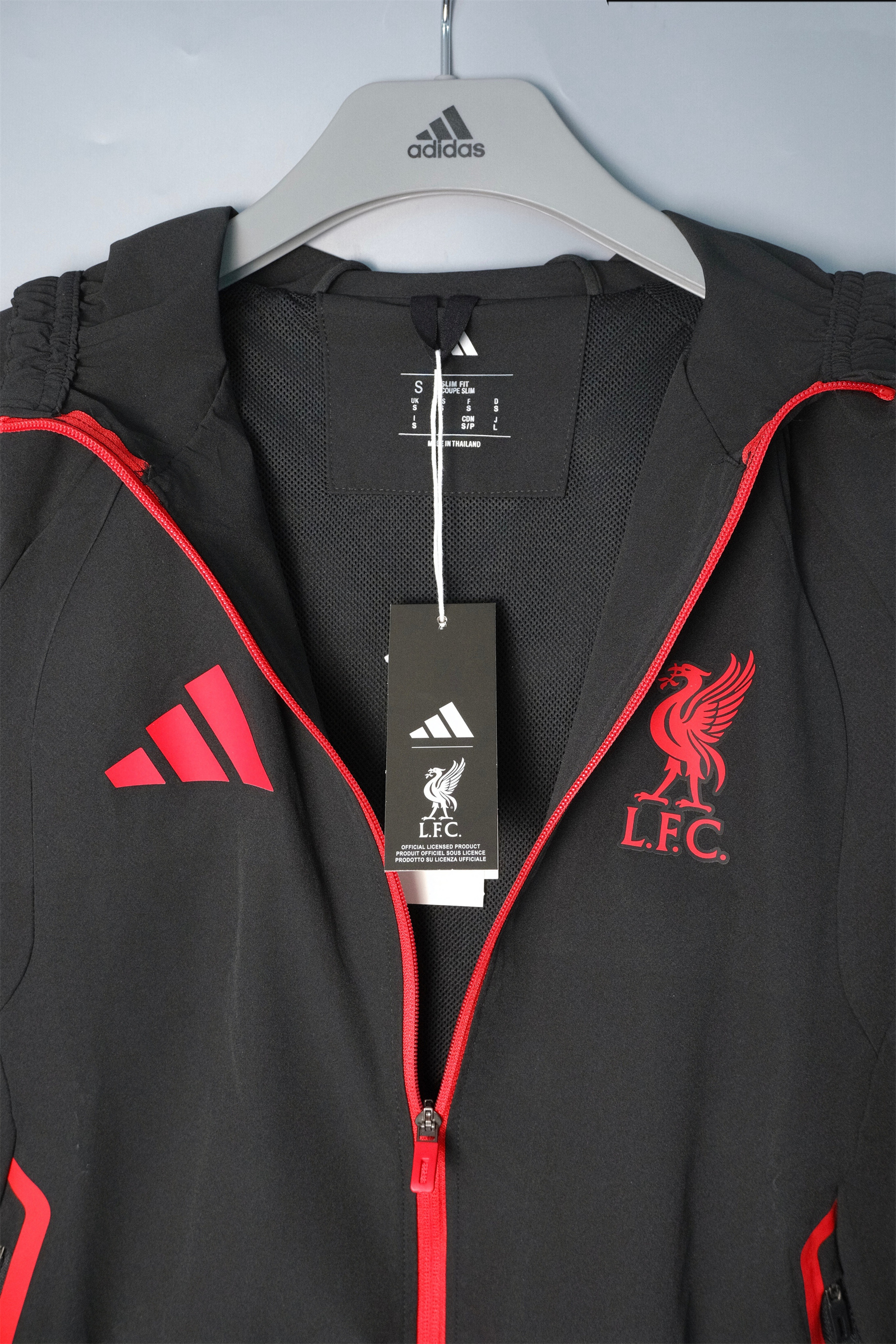 26/27 Liverpool Black and red Hooded Windbreaker