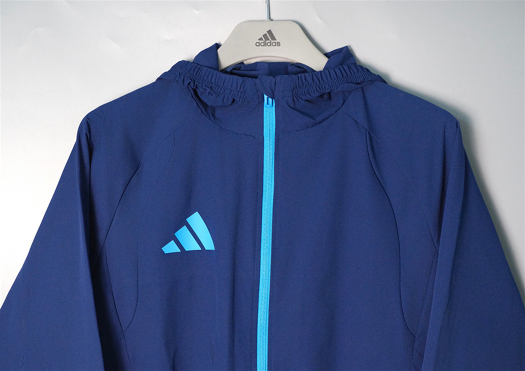 26/27 Adidas Royal Blue Hooded Windbreaker