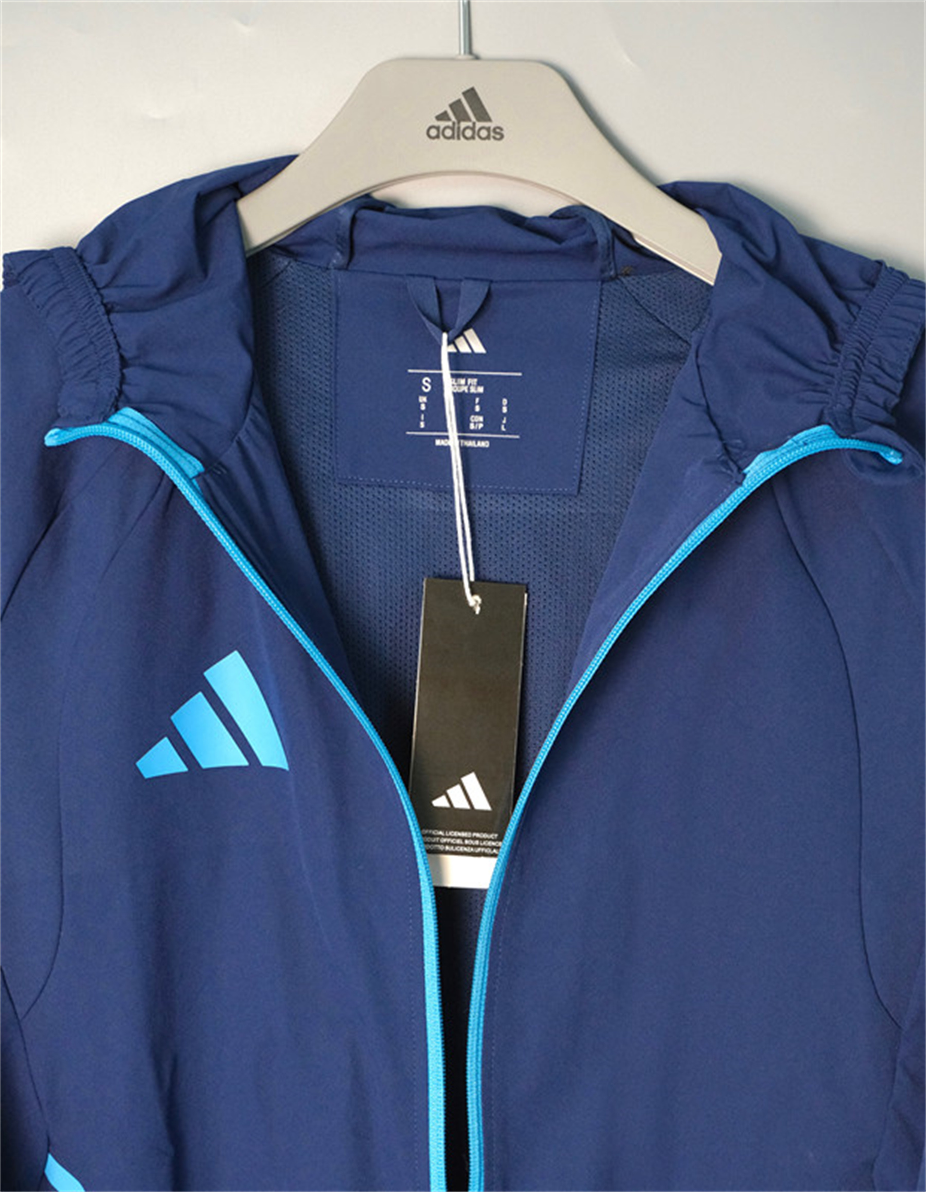 26/27 Adidas Royal Blue Hooded Windbreaker