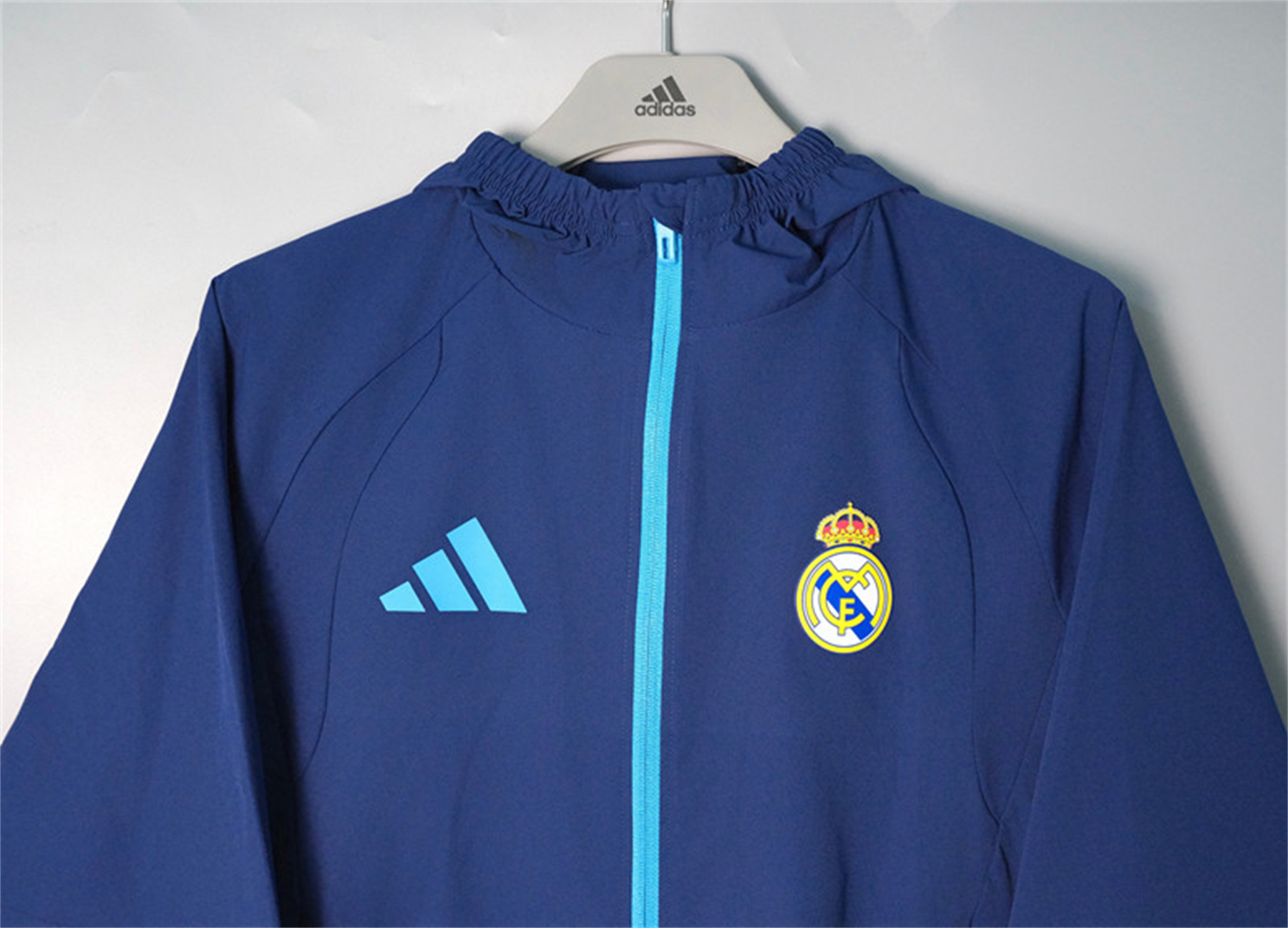 26/27 Real Madrid Royal Blue Hooded Windbreaker