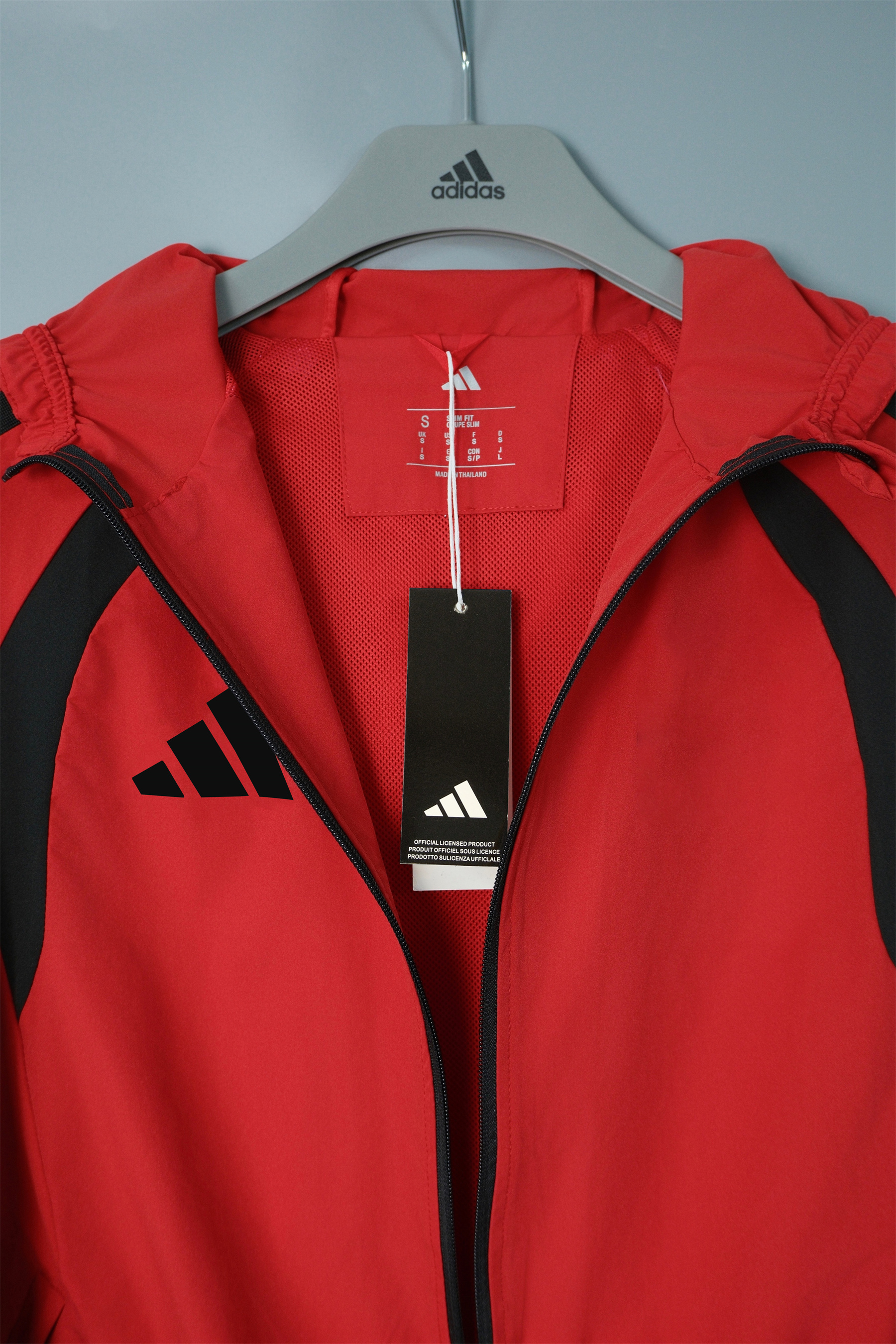 26/27 Adidas Red Hooded Windbreaker