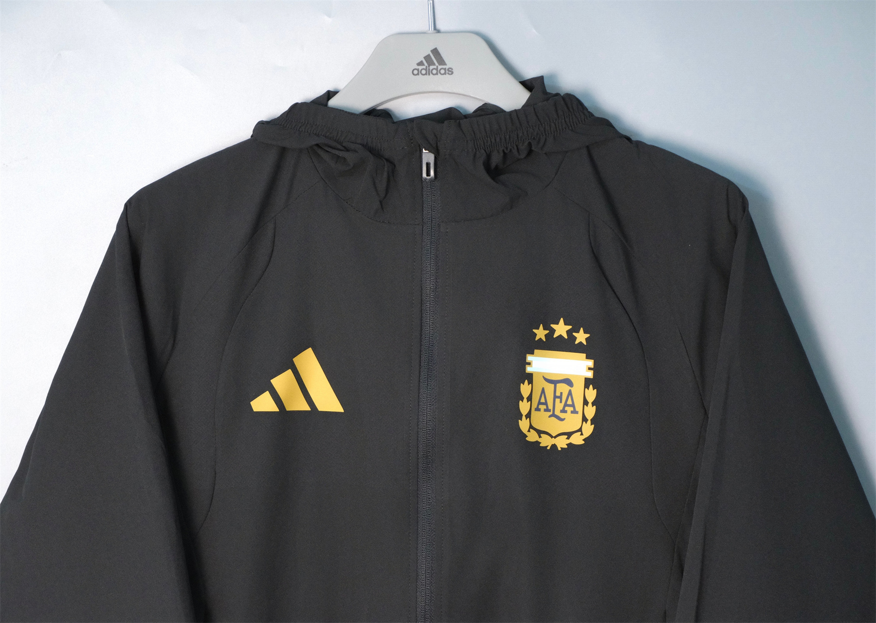 26/27 Argentina Black Hooded Windbreaker