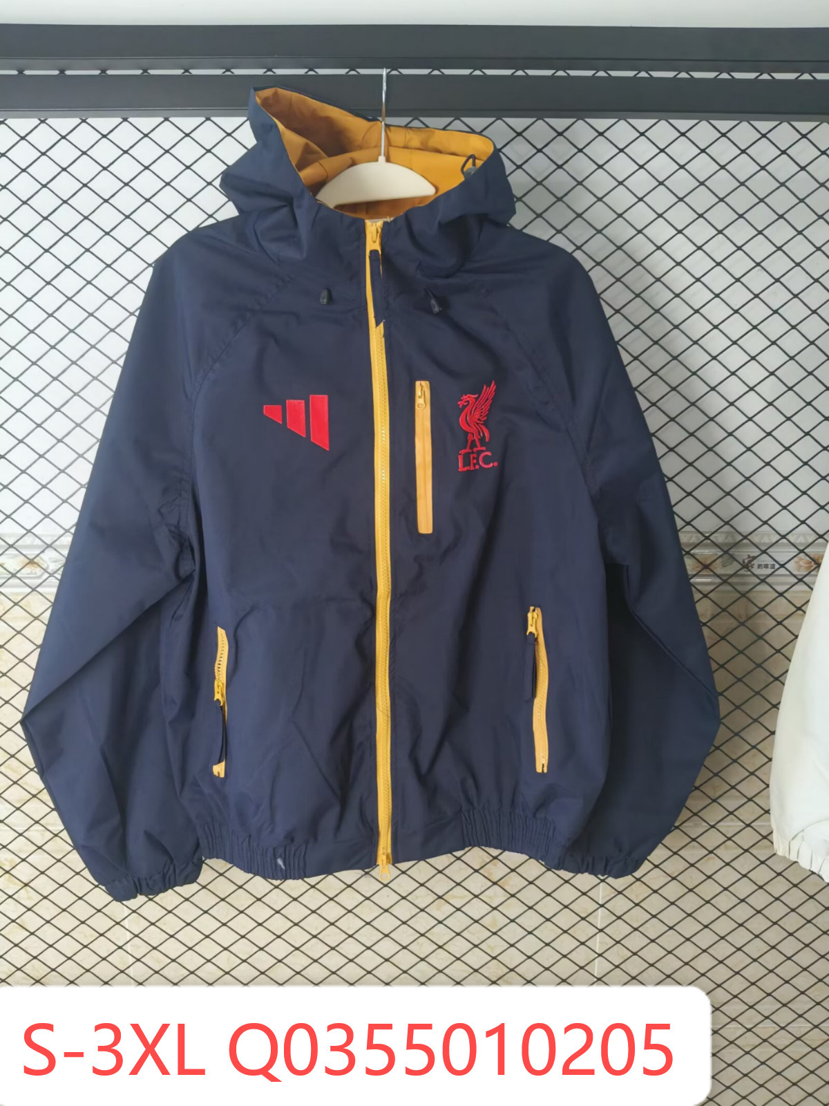 26/27 Liverpool Navy Hooded Windbreaker