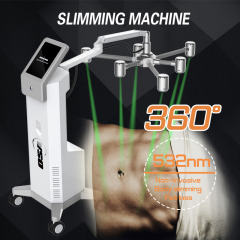 Non-Invasive 6D Laser Fats Beauty Machine Lipolysis Green Light Lipo Cold Laser 532Nm For Fat Loss