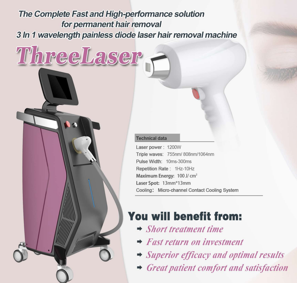 Laser epilation machine