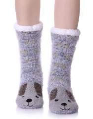 YFS-01 Slipper Socks with Grippers for Women Socks for Women Home Sleeping Winter Socks