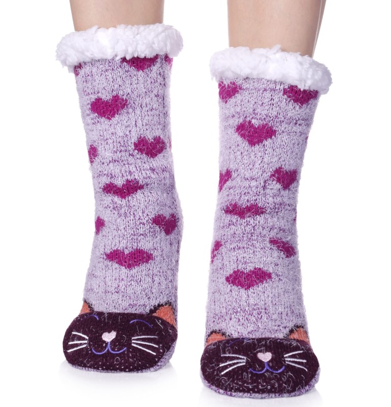 YFS-01 Slipper Socks with Grippers for Women Socks for Women Home Sleeping Winter Socks