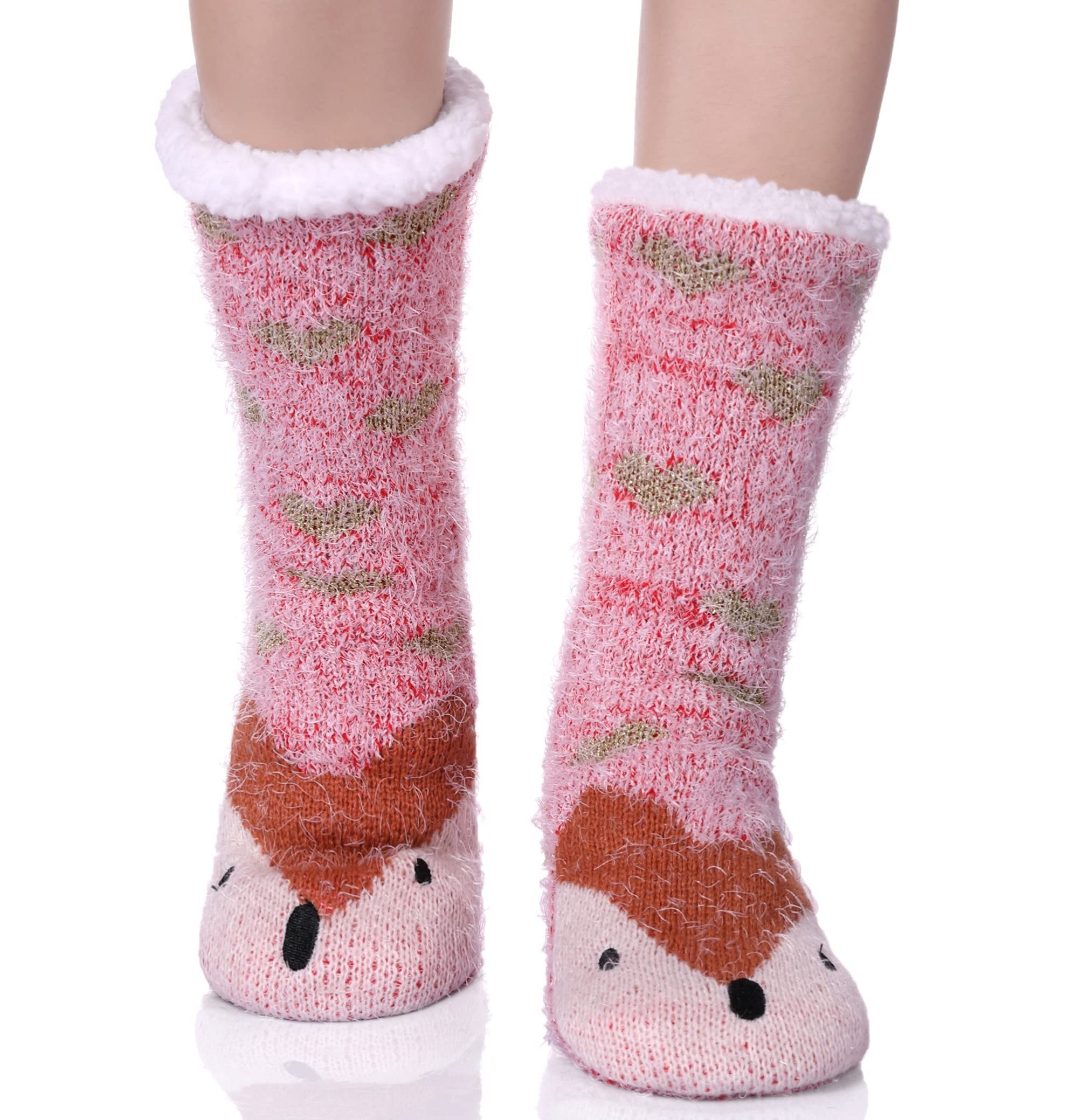 YFS-01 Slipper Socks with Grippers for Women Socks for Women Home Sleeping Winter Socks
