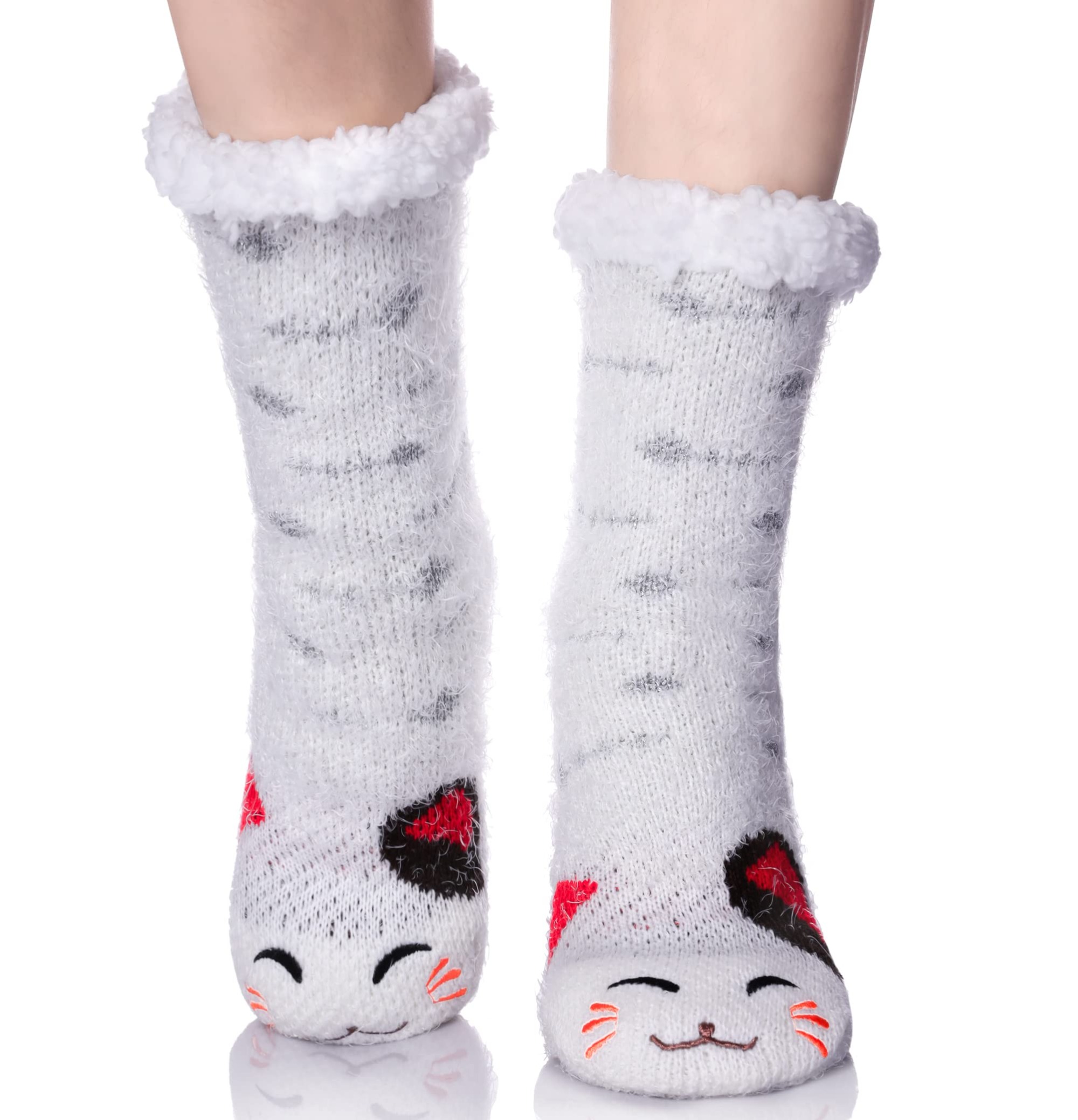 YFS-01 Slipper Socks with Grippers for Women Socks for Women Home Sleeping Winter Socks