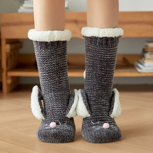 YFS-02 Slipper Socks with Grippers for Women Socks for Women Home Sleeping Winter Socks