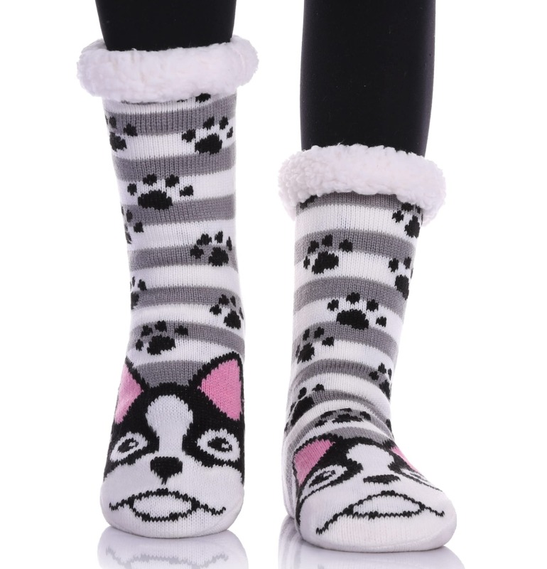 YFS-01 Slipper Socks with Grippers for Women Socks for Women Home Sleeping Winter Socks