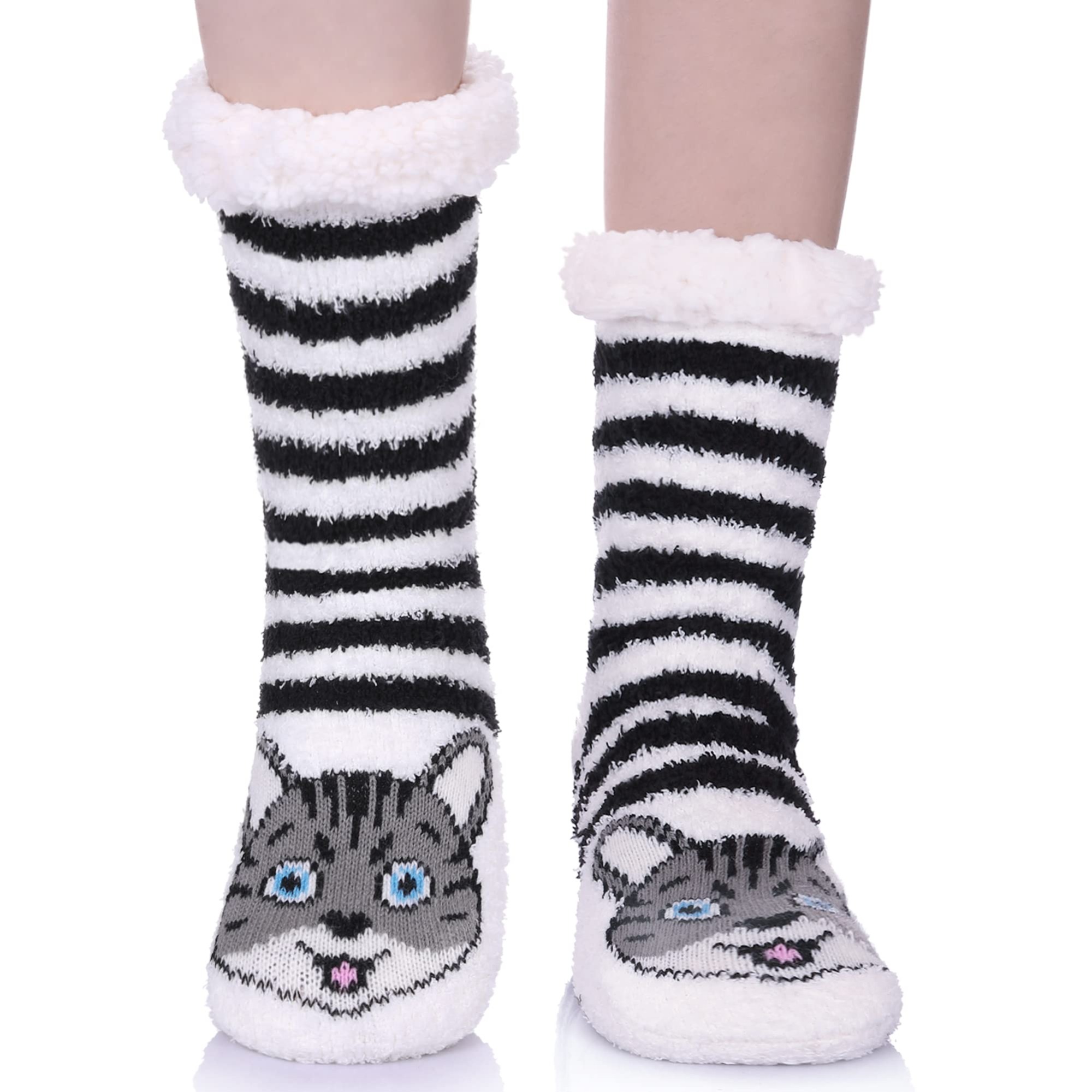 YFS-01 Slipper Socks with Grippers for Women Socks for Women Home Sleeping Winter Socks