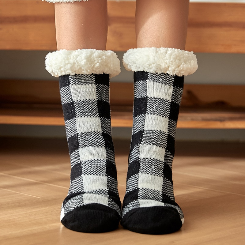 YFS-03 Slipper Socks with Grippers for Women Socks for Women Home Sleeping Winter Socks