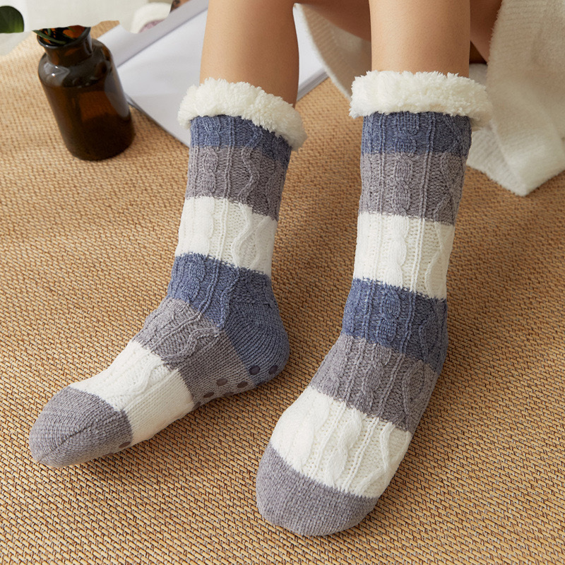 YFS-05 Slipper Socks with Grippers for Women Socks for Women Home Sleeping Winter Socks