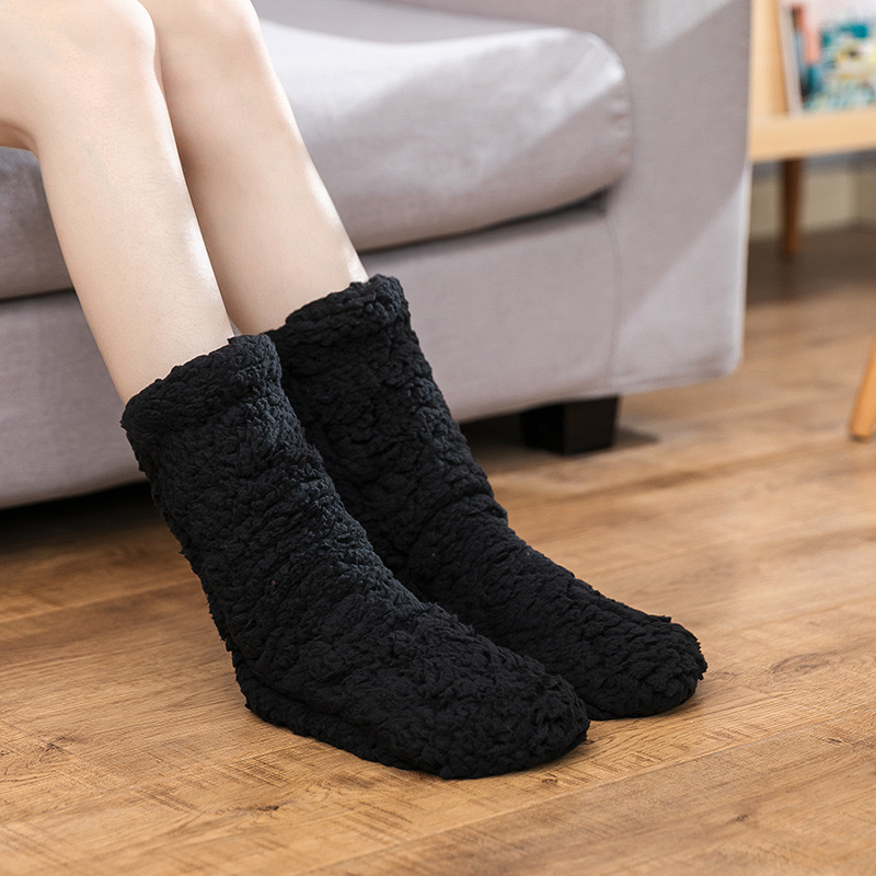 YFS-04 Slipper Socks with Grippers for Women Socks for Women Home Sleeping Winter Socks