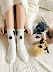 YFS-010 Slipper Socks with Grippers for Women Socks for Women Home Sleeping Winter Socks