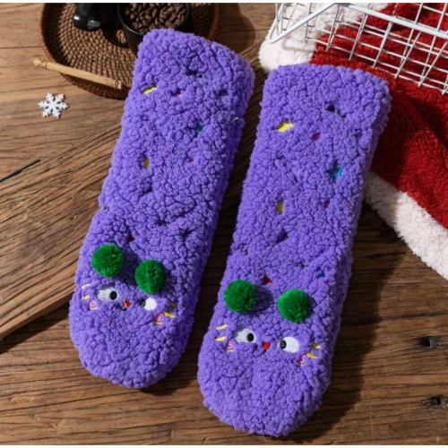 YFS-14 Slipper Socks with Grippers for Women Socks for Women Home Sleeping Winter Socks