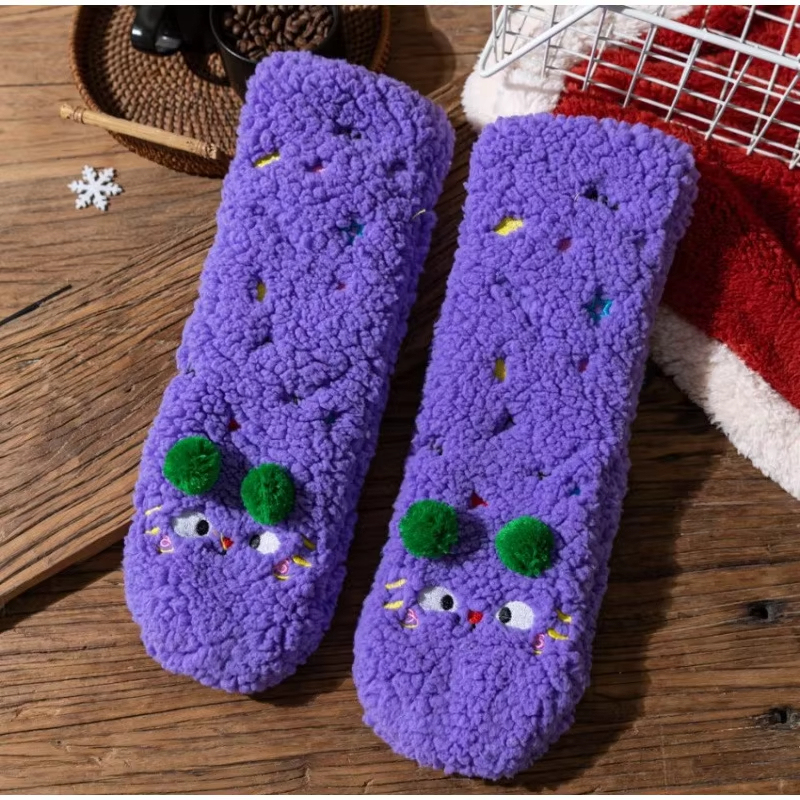 YFS-14 Slipper Socks with Grippers for Women Socks for Women Home Sleeping Winter Socks