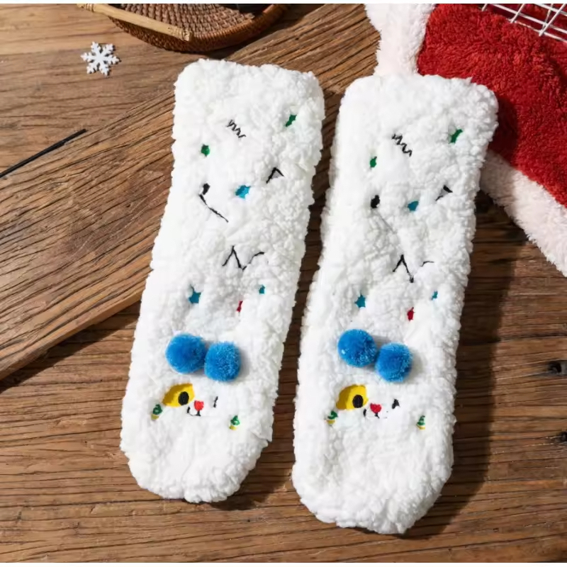 YFS-14 Slipper Socks with Grippers for Women Socks for Women Home Sleeping Winter Socks