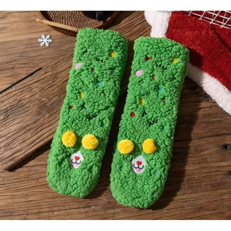 YFS-14 Slipper Socks with Grippers for Women Socks for Women Home Sleeping Winter Socks