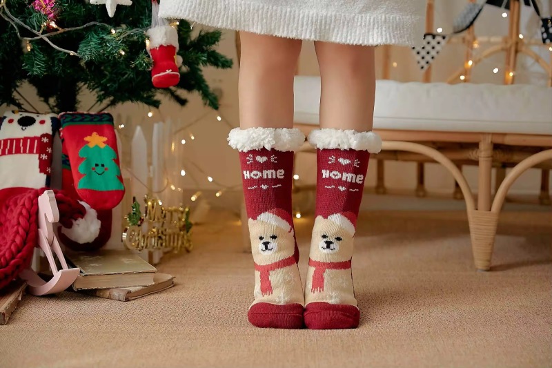 YFS-18 Slipper Socks with Grippers for Women Socks for Women Home Sleeping Winter Socks