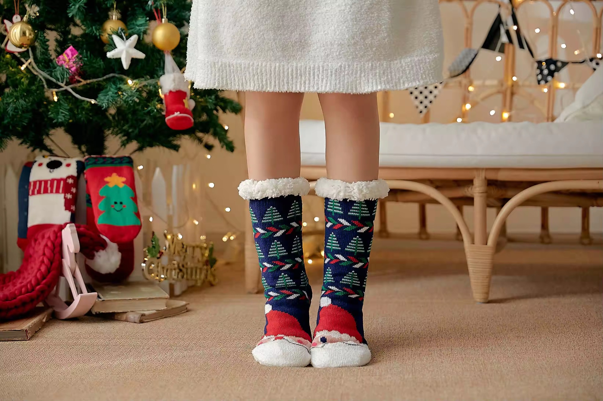 YFS-18 Slipper Socks with Grippers for Women Socks for Women Home Sleeping Winter Socks