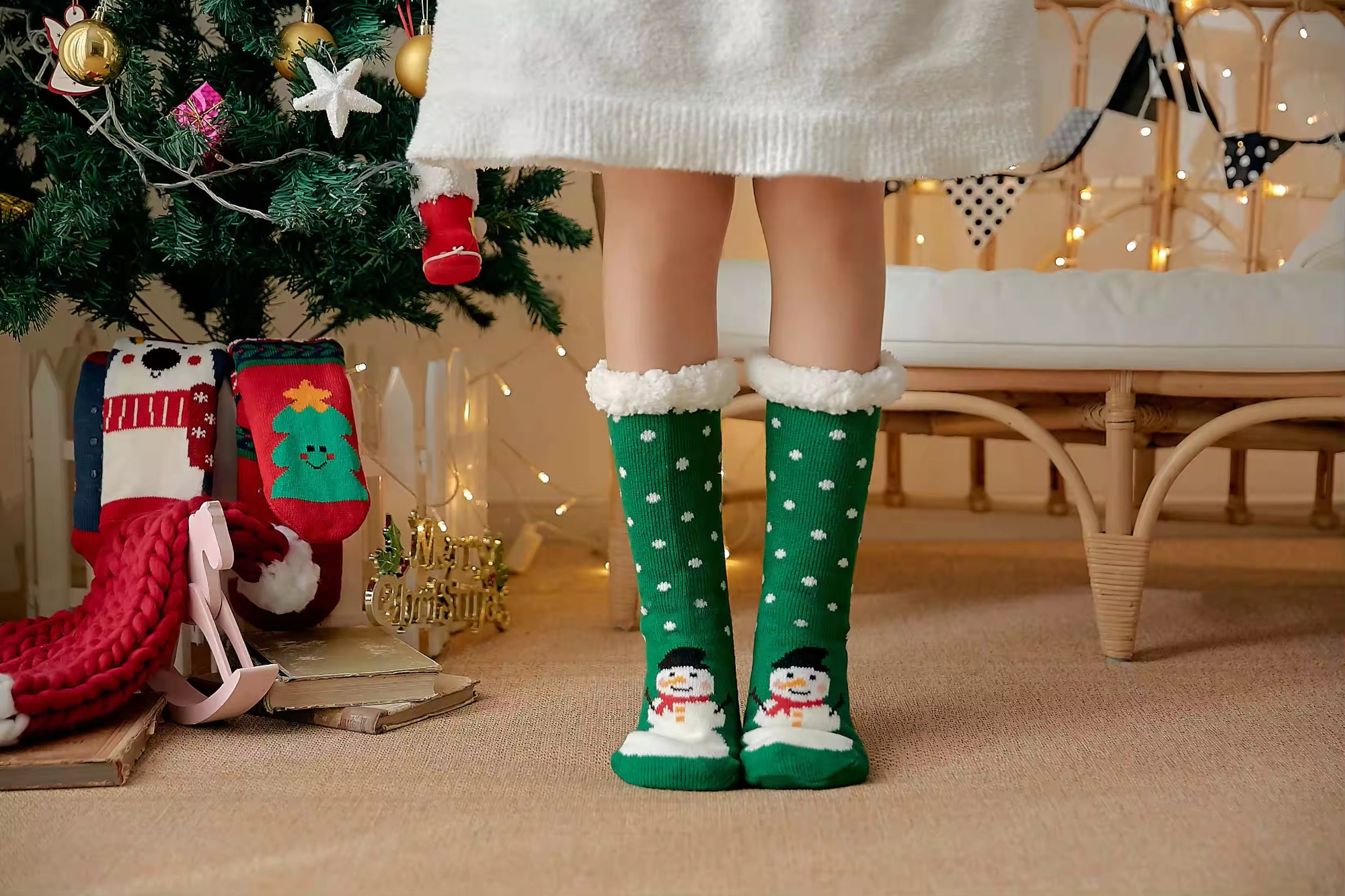YFS-18 Slipper Socks with Grippers for Women Socks for Women Home Sleeping Winter Socks