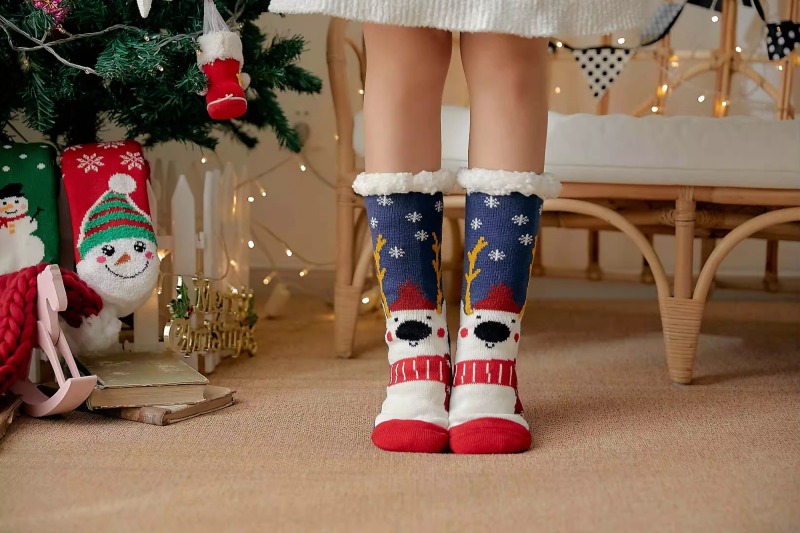 YFS-18 Slipper Socks with Grippers for Women Socks for Women Home Sleeping Winter Socks