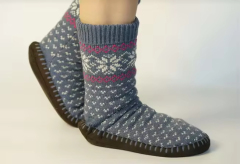 YFS-23 Slipper Socks with Grippers for Women Socks for Women Home Sleeping Winter Socks