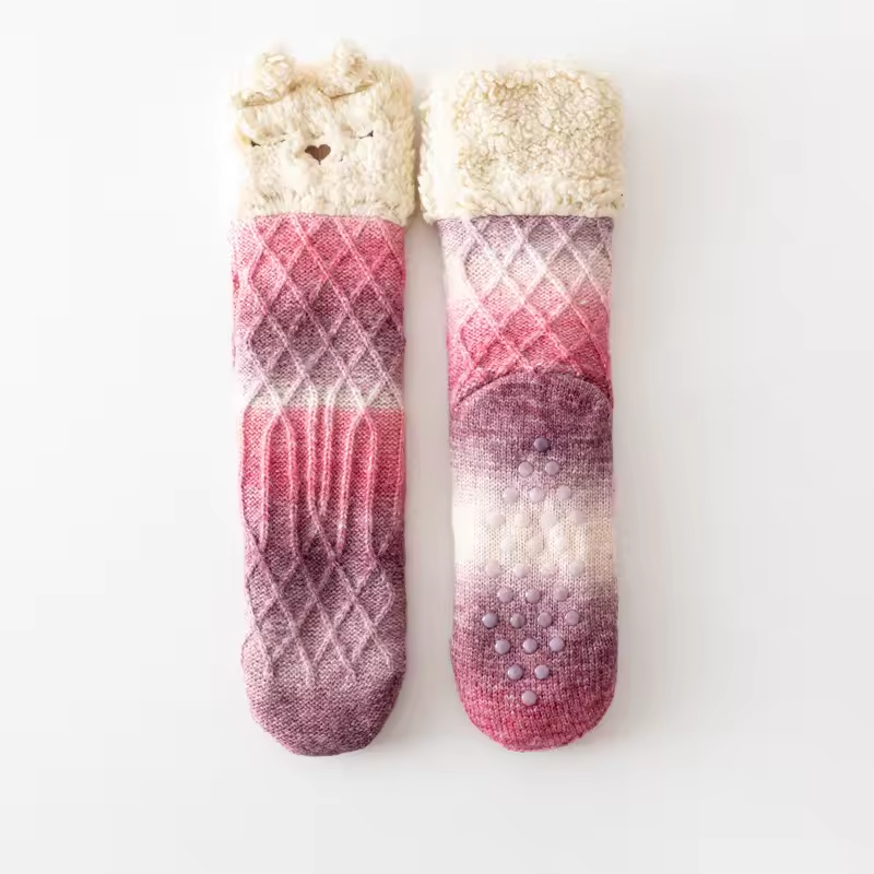 YFS-24 Slipper Socks with Grippers for Women Socks for Women Home Sleeping Winter Socks